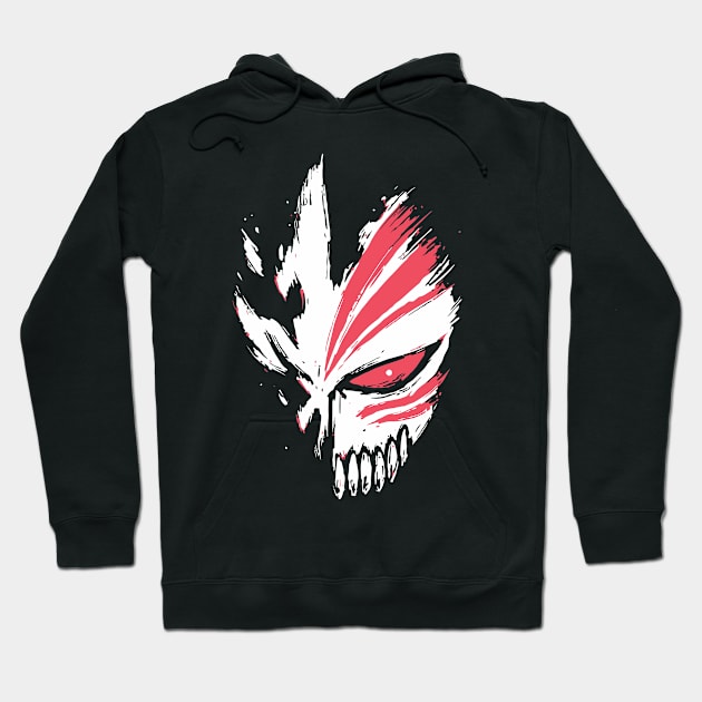 Anime and Manga Bleach Mask Fanart Hoodie by Planet of Tees